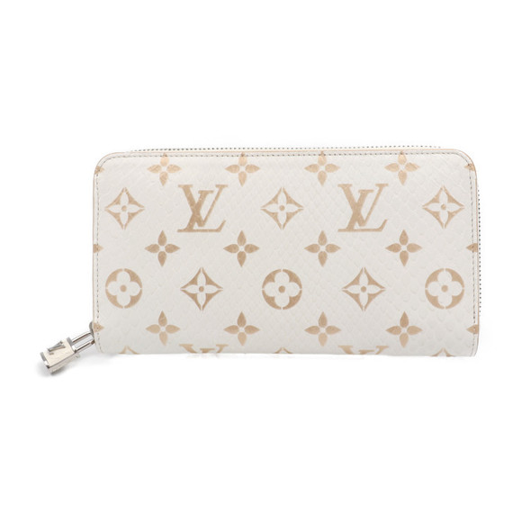 Louis Vuitton Zippy Long Wallet Python Latte White - Picture 1 of 10